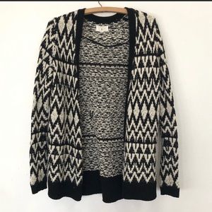 Lou & Grey black and white open cardigan XS